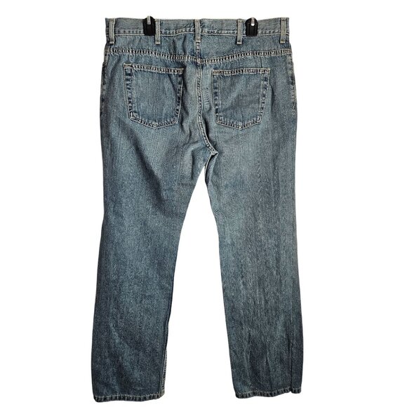 Old Navy Mens 2008 Boot-Cut Jeans 36x32 Denim Blue Y2K Casual Wear - Picture 2 of 9